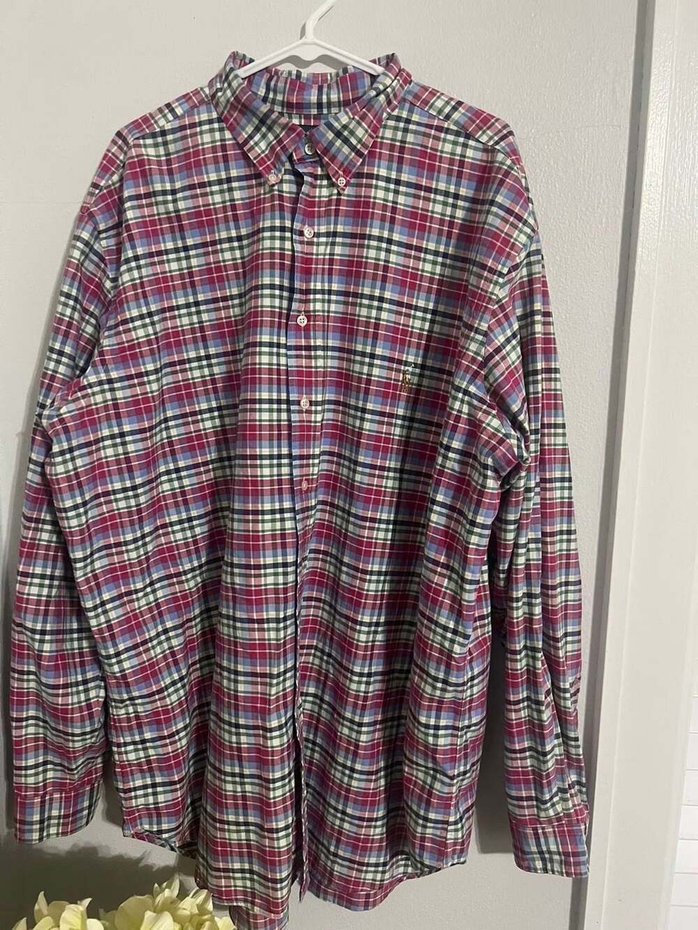 Polo Ralph Lauren Classic Fit Plaid Button Down Shirt Size 2XLT Tall